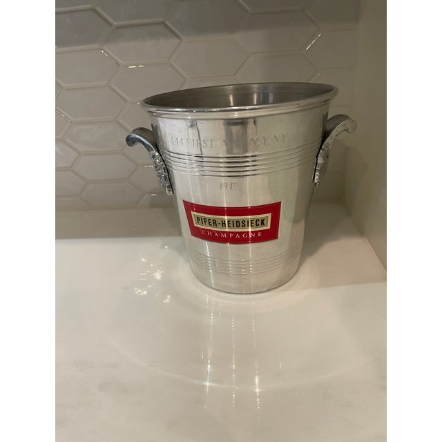 Silver Vintage Piper-Heidsieck Marilyn Monroe Tribute Aluminum Ice or Champagne Bucket For Sale - Image 8 of 8