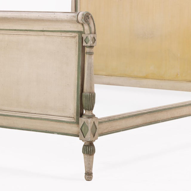 Antique White A French Directoire Style Painted and Carved Bed, c.1920. For Sale - Image 8 of 11