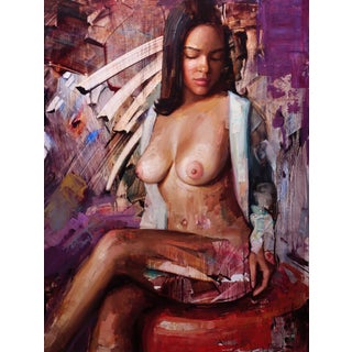 Between Worlds by Matt Talbert | Oil on panel Female figure seated with a contemplative expression. For Sale