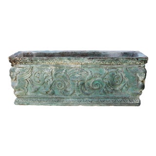 19th Century French Carved Stone Jardinière For Sale