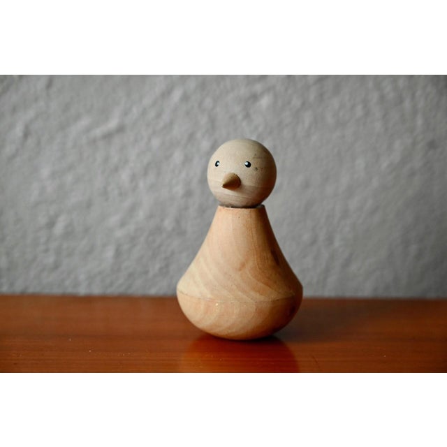 Minimalist Scandinavian Turned & Carved Wooden Birds, 1970s, Set of 2 For Sale - Image 4 of 9