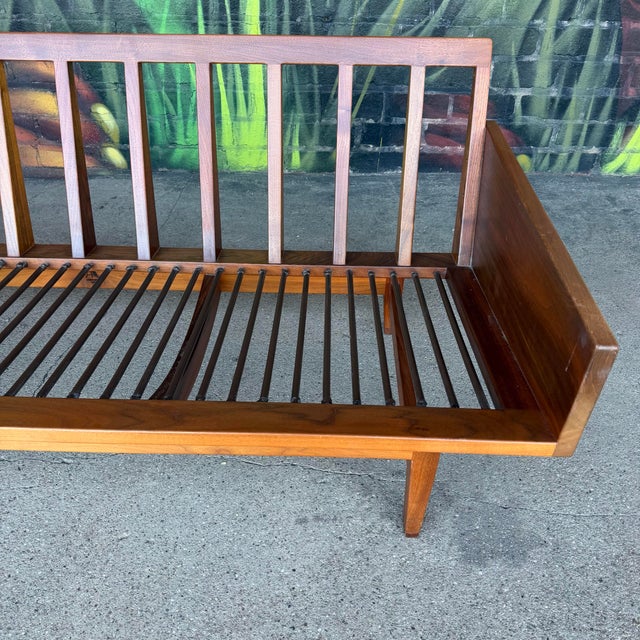 Mid 20th Century American Studio Solid Walnut Arden Riddle Sofa Mid Century Modern For Sale - Image 5 of 12