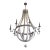 1970s 8 Light Dimmable Rustic Empire Chandelier For Sale