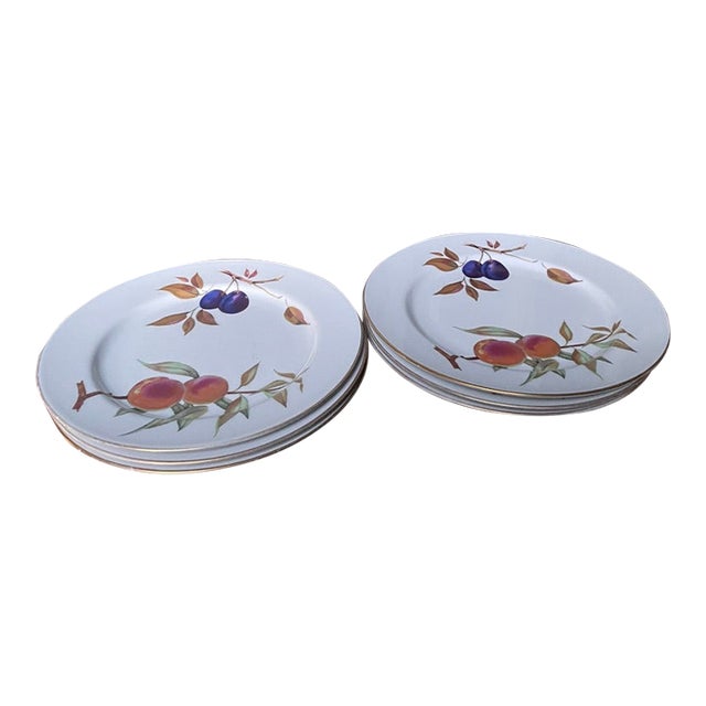 1960s Set of Six Royal Worcester Evesham Vale Dessert Plates For Sale