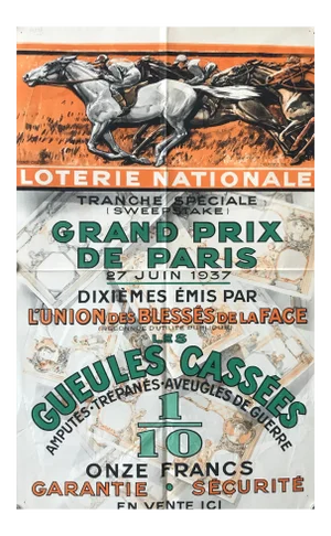 1937 French Horse Race Poster, Grand Prix De Paris