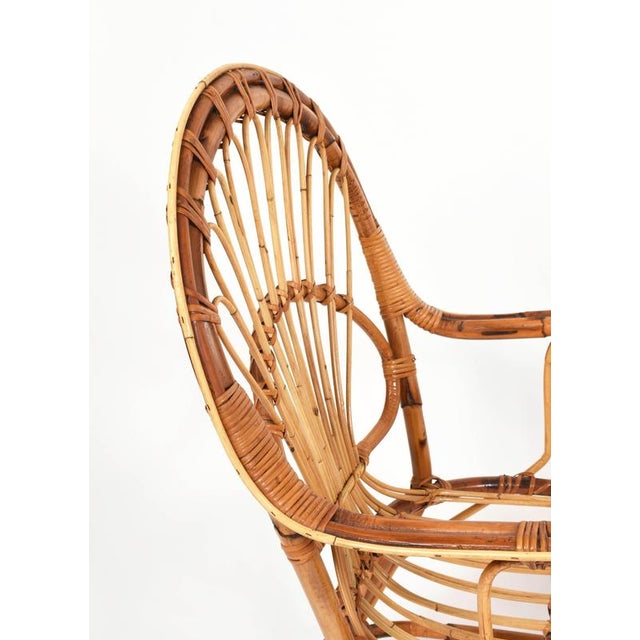 Rattan and Bamboo Armchairs by Franco Albini, Italy, 1960s, Set of 2 For Sale - Image 6 of 11