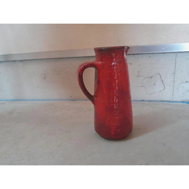 Brutalist Red Vase in Chamotte Clay by Karl Heinz Löffler, 1960s For Sale - Image 4 of 12