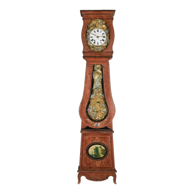 19th Century French Comtoise Grandfather Clock For Sale