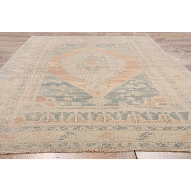 Vintage Turkish Oushak Rug, 06'00 X 09'08 For Sale - Image 9 of 10