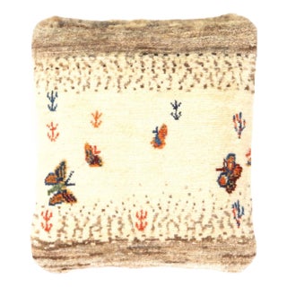 Pasargad DC Fine Hand Knotted Persian Gabbeh Pillow For Sale