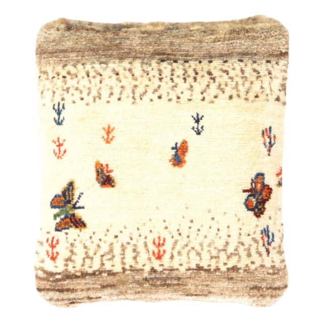 Pasargad DC Fine Hand Knotted Persian Gabbeh Pillow For Sale