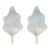 1980s Large Blue Murano Glass Leaf Sconces - A Pair For Sale