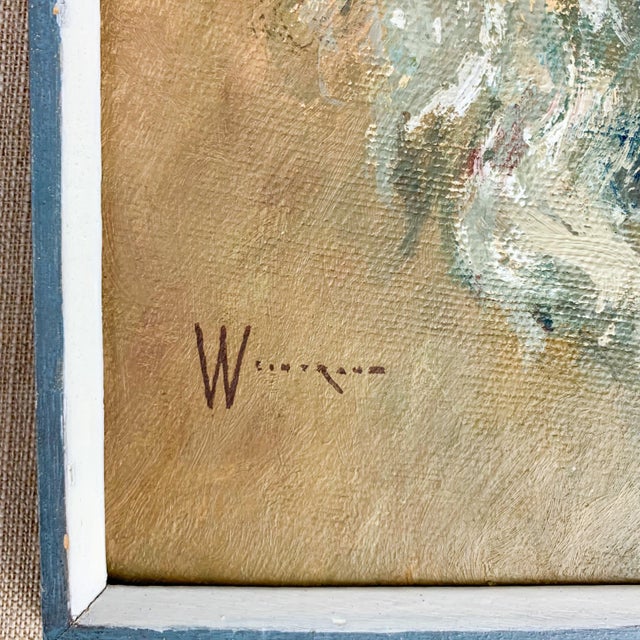 Mid 20th Century Vintage Portrait Jewish Man Hat Beard William Weintraub Oil Board Israeli Art For Sale In Baltimore - Image 6 of 12