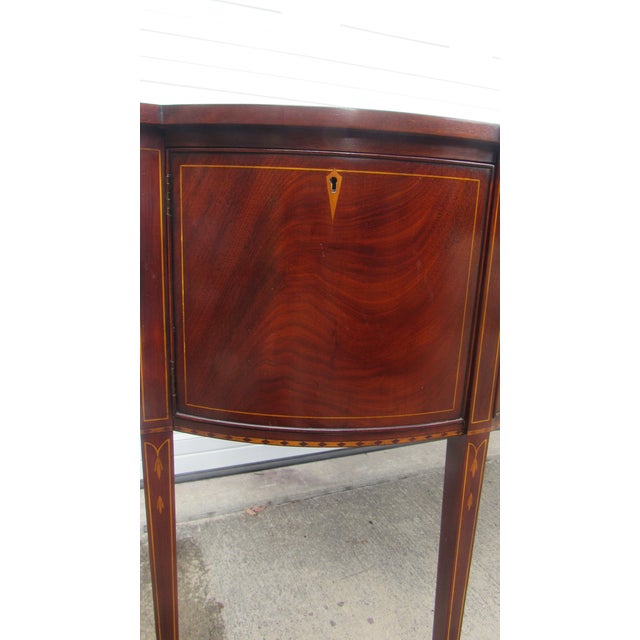 Brown 1980s Henkel Harris Mahogany Sideboard Federal Designer For Sale - Image 8 of 9