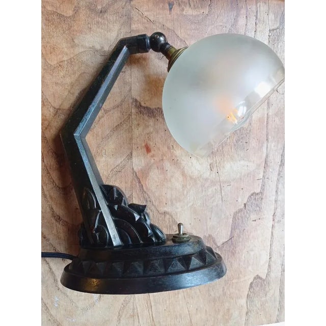 Art Deco Table Lamp in Metal, 1920 For Sale - Image 10 of 10