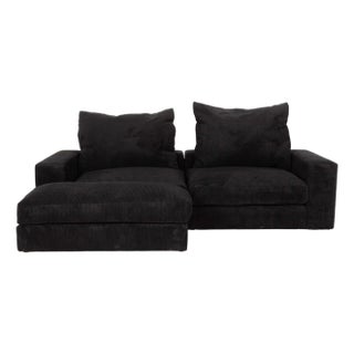 Four-Seater Sofa in Fabric with Ottoman from Mycs Flayr, Set of 2 For Sale