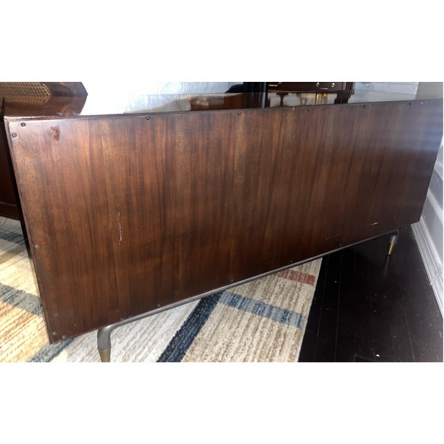 Mid-Century Modern Credenza With Brass Legs - Aurum Finish For Sale - Image 12 of 12