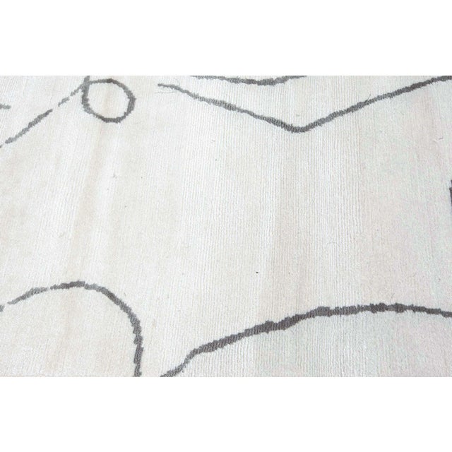 Early 21st Century Modern Art Deco Style Hand-Knotted Wool and Silk Runner by Doris Leslie Blau For Sale - Image 5 of 8