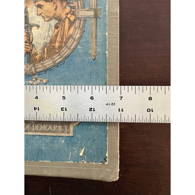 Blue 1917 Collectible Hardcover Book Titled Defenders of Democracy For Sale - Image 8 of 11