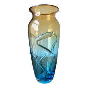 Late 20th Century Murano Style Handblown Glass Vase