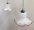 Glass Italian Murano Glass Pendant Lamps with Red Trim, Italy, 1970s, Set of 2 For Sale - Image 7 of 12