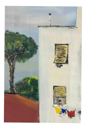 Sirio Pellegrini, View of Collina Volpi, Oil Painting, 1966
