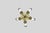 Metal Neon Lamp in Brass, 1950 For Sale - Image 7 of 9