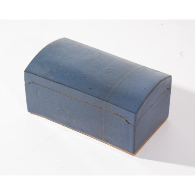Contemporary Blue Studio Pottery Box by Dennis Kirchmann For Sale - Image 3 of 8