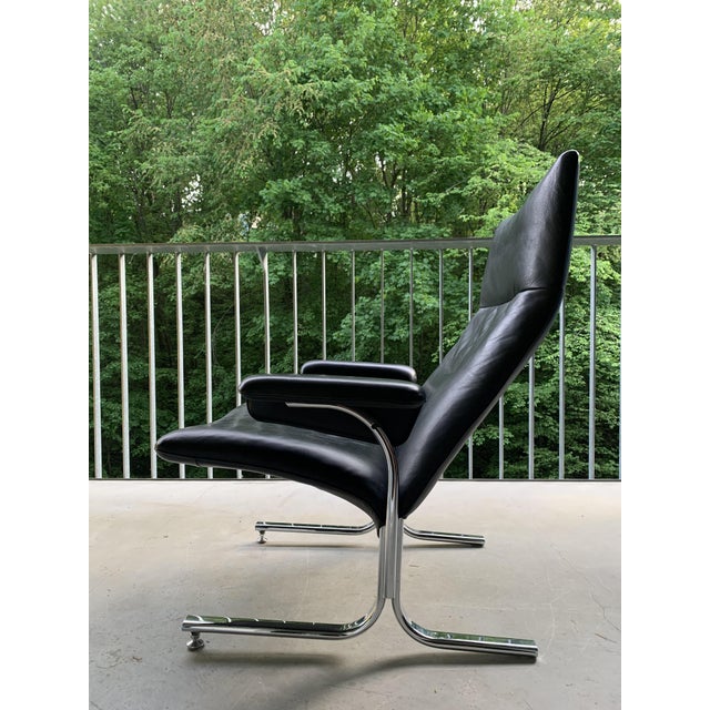 Leather DS 2030 Armchairs with Ottoman by Hans Eichenberger for de sede, 1990s, Set of 2 For Sale - Image 12 of 16