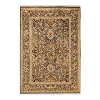 Mogul, One-of-a-Kind Hand-Knotted Area Rug - Brown, 6' 3" x 8' 10" For Sale