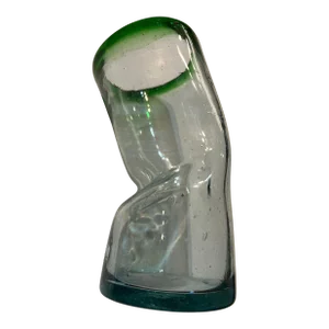 Vintage Handmade Bent Blown Glass Vase