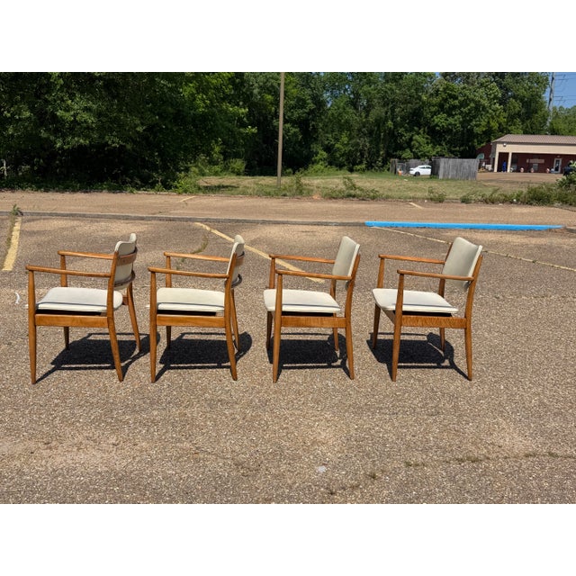 White 1960s Mid Century Modern Chairs For Sale - Image 8 of 10