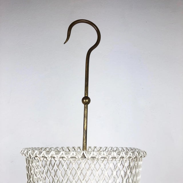 Mid-Century Modern French Metal Umbrella Stand in the style of Mathieu Matégot, 1960s For Sale - Image 13 of 14