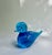 Blue F M Konstglas Solid Blue Art Glass Bird, C. 1970 For Sale - Image 8 of 17