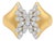 Natural 18k Gold Diamond Halo Cocktail Ring, New, Size 6 For Sale