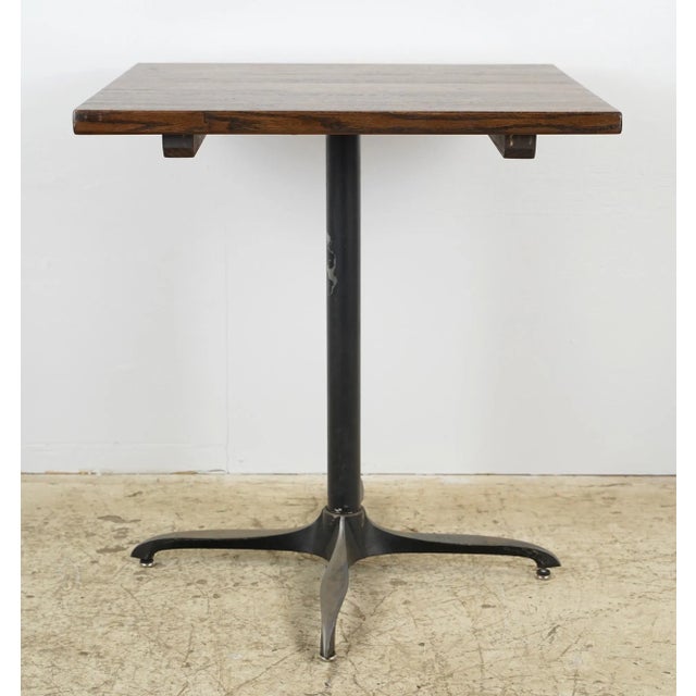 2020s Handcrafted Industrial Flooring Steel Bistro Table For Sale - Image 5 of 11