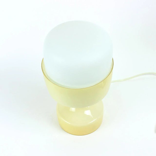 Vintage Cream Glass Lamp by Ivan Jakes for Osvětlovací Sklo, 1970s For Sale - Image 9 of 12