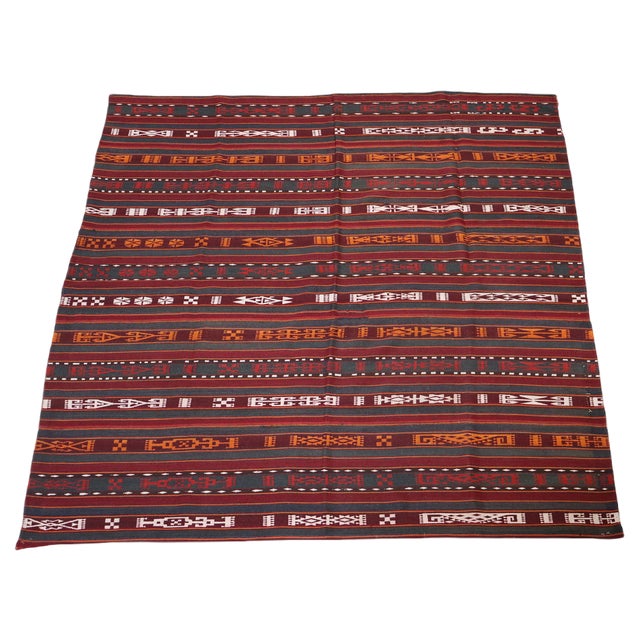 Vintage Uzbek Jejimkilim Rug, 1920s For Sale