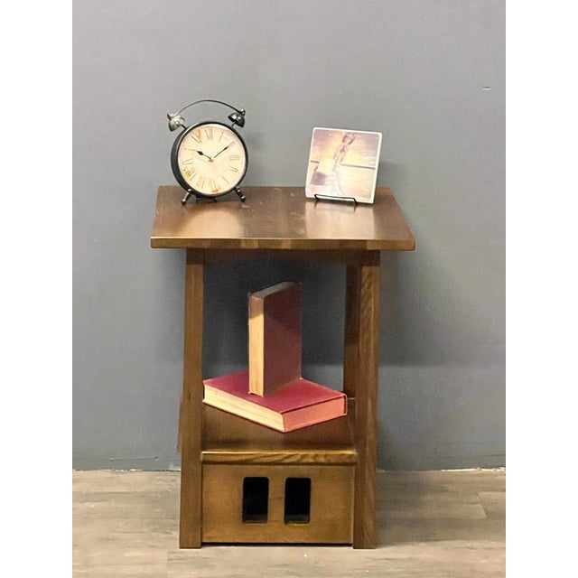 2020s Arts and Crafts / Mission Style Taboret End Table - Model A29 For Sale - Image 5 of 8
