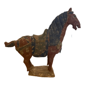 Vintage Indian Carved Horse Statue