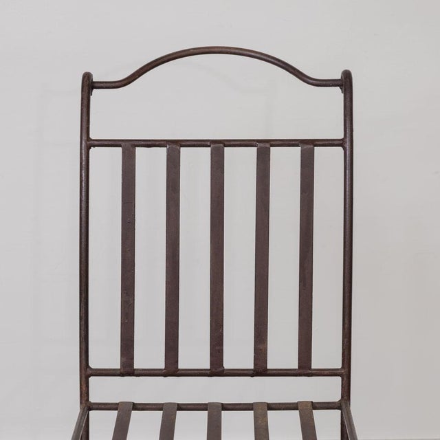 Metal 1940s French Iron Dining Chairs, Set of 4 For Sale - Image 7 of 16