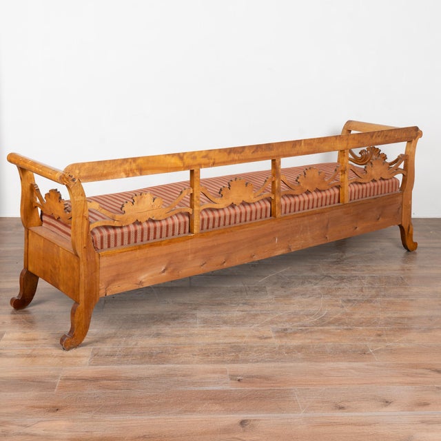 19th Century Swedish Karl Johan Birch Bench For Sale - Image 18 of 18