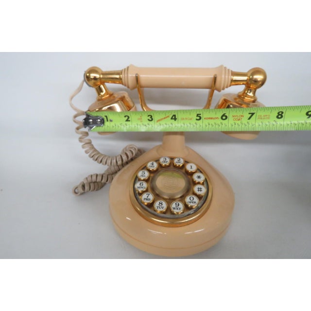 1982 Western Electric Rotary Telephone Celebrity Design Line Gold Accents 5127b For Sale - Image 4 of 12