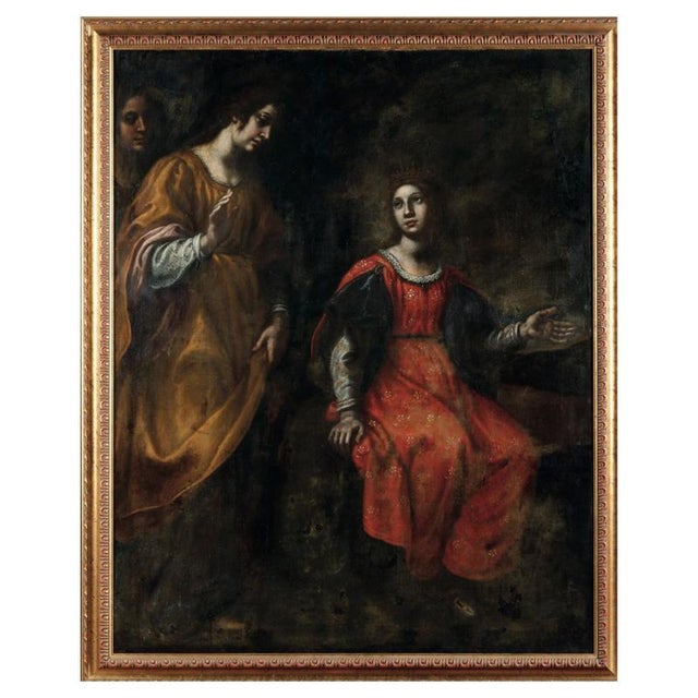 Francesco Curradi, Moses Saved from the Waters, Oil on Canvas, 17th Century For Sale - Image 9 of 9