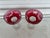 Mid 20th Century Vintage Cranberry/Raspberry Crystal Coupe Glasses - Pair 2 For Sale - Image 5 of 6