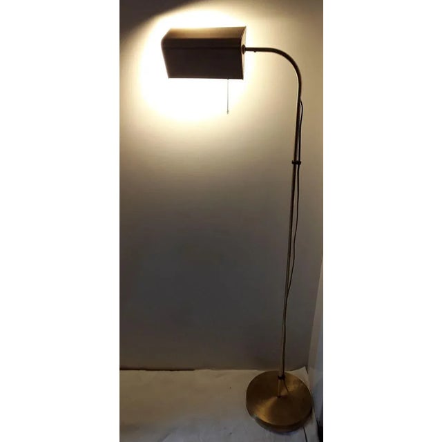Pivotable Brass Colored Metal Floor Lamp, 1970s For Sale - Image 3 of 6