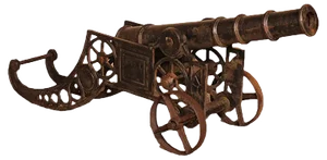 Late 19th Century Decorative English Cast Iron Cannon