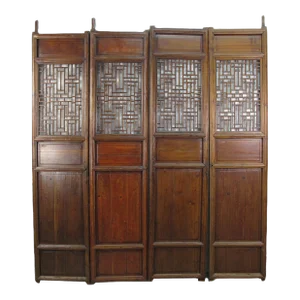Double Happiness Lattice Screen Door Panel - Set of 4