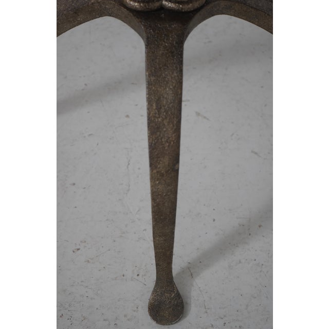 Theodore Alexander Round Iron Base Lamp Table For Sale - Image 10 of 12