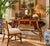 Exceptional late 19th-century English Aesthetic Movement writing desk crafted from richly patinated burnt bamboo and...
